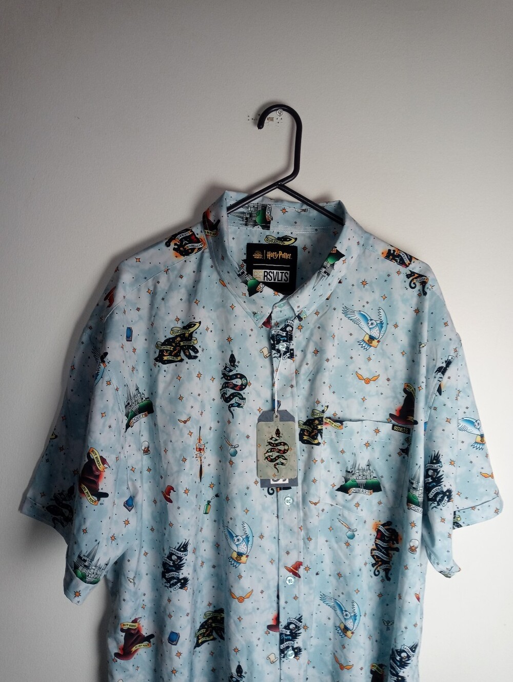 Men's RSVLTS Harry Potter Series 1 "Wizarding Ink" Short Sleeve Shirt Size 3XL - Picture 2 of 12
